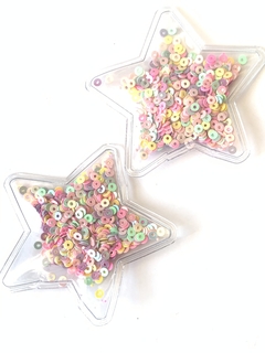 APLIQUE ESTRELA TRANSPARENTE CANDY BOLINHAS - 2 UNIDADES - comprar online