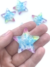 Kit Aplique Estrela Tie Dye Mescla - 5 unidades