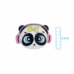 APLIQUE PANDA FONE DE OUVIDO LAÇO ACRÍLICO ADL - 3CM - 1 UNIDADE