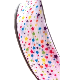 FITA GORGURÃO ESTRELINHAS COLORIDAS - 2METROS - 38mm - comprar online