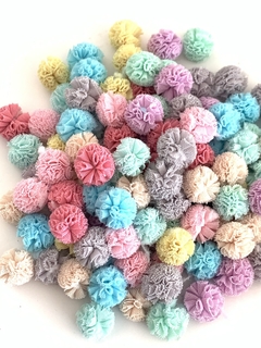 POMPOM TULE CORES SUAVES - 2,0CM - 10 UNIDADES na internet