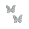 APLIQUE BORBOLETA PAETÊ BRANCO ORGANZA - 4CM - 2 UNIDADES