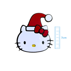 APLIQUE HELLO KITTY NATAL ACRÍLICO ADL - 7CM - 1 UNIDADE