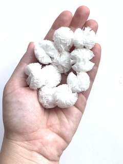 POMPOM TULE BRANCO GELO - 2,5CM - 10 UNIDADES - comprar online