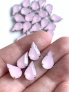 APLIQUE PEDRA GOTA ROSA BEBÊ (13MM) - 5 UNIDADES