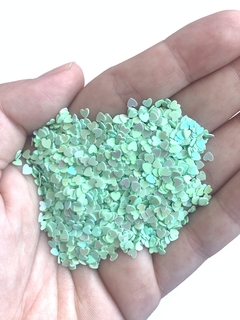 APLIQUE CONFETE GLITTER MINI CORAÇÃO VERDE - 10 GRAMAS - comprar online