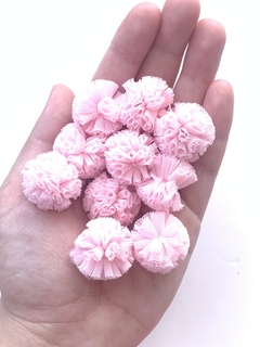 POMPOM TULE ROSA BEBÊ - 2,5CM - 10 UNIDADES na internet