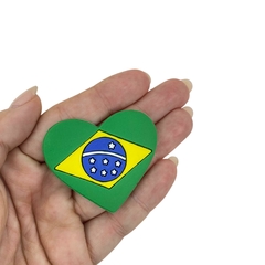 APLIQUE CORAÇÃO BRASIL EMBORRACHADO - 2 UNIDADES na internet