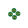 APLIQUE MINI BANDEIRA COPA BRASIL EMBORRACHADO - 4 UNIDADES