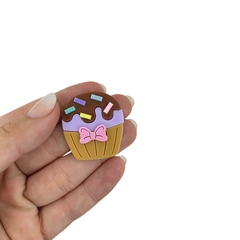 APLIQUE CUPCAKE ACRÍLICO ADL - 3,5CM - LILÁS - 2 UNIDADES - comprar online