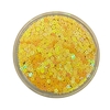 APLIQUE CONFETE GLITTER MINI FLOR AMARELA - 10 GRAMAS