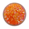 APLIQUE CONFETE GLITTER MINI FLOR LARANJA - 10 GRAMAS