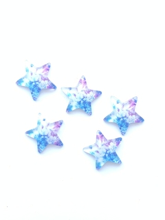 Kit Aplique Estrela tia dye azul - 5 unidades - comprar online