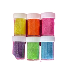 GLITTER FINO ARCO ÍRIS  - 6 POTES - 50g