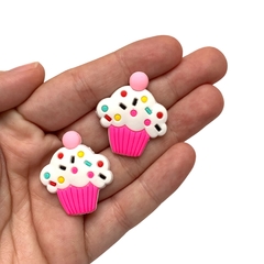 APLIQUE CUPCAKE EMBORRACHADO GRANULADO PINK - 2 UNIDADES - comprar online