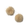 POMPOM RETO PÊLO BEGE CLARO - 2 UNIDADES - 2,5CM