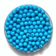 MIÇANGA PULSEIRA BOLA AZUL TURQUESA 2 - 8MM - 20 GRAMAS