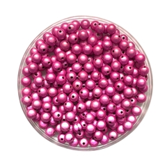 MIÇANGA PULSEIRA ROSA INTERMEDIÁRIO METALIZADA - 8MM - 20 GRAMAS