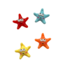 APLIQUE ESTRELA DO MAR RESINA COLORIDO - 15X27MM - 4 UNIDADES - CORES DIVERSAS