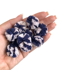 POMPOM TULE AZUL MESCLADO - 2,5CM - 10 UNIDADES - comprar online