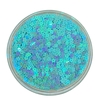 APLIQUE CONFETE GLITTER MINI FLOR AZUL - 10 GRAMAS