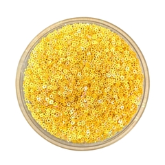 APLIQUE CONFETE GLITTER MINI ESTRELA VAZADA AMARELO SOL - 10 GRAMAS