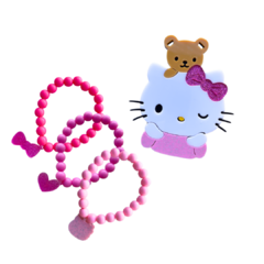 KIT PULSEIRA HELLO KITTY ACRÍLICO ADL - 1 UNIDADE