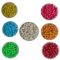 MIÇANGA PULSEIRA BOLINHA IRISADA AMARELA - 10MM - 20 GRAMAS - comprar online