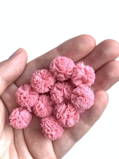 POMPOM TULE ROSA INTERMEDIÁRIO - 1,5CM - 10 UNIDADES na internet