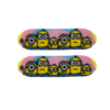 CLIP PLACAS MINIONS - FUNDO ARCO ÍRIS CANDY - 6,5CM - 2 UNIDADES