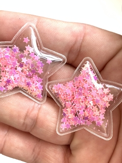 APLIQUE ESTRELA MINI TRANSPARENTE ROSA IOGURTE - 2 UNIDADES - comprar online