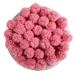 POMPOM TULE ROSA INTERMEDIÁRIO - 1,5CM - 10 UNIDADES