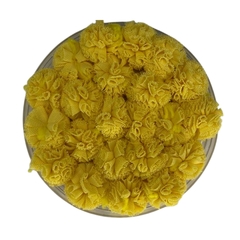 POMPOM TULE AMARELO CLARO - 2,5CM - 10 UNIDADES