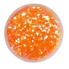 APLIQUE CONFETE GLITTER CORAÇÃO LARANJA M- 10 GRAMAS