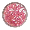 APLIQUE CONFETE GLITTER MINI FLOR ROSA BEBÊ - 10 GRAMAS