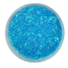 APLIQUE CONFETE GLITTER MINI CORAÇÃO VAZADO AZUL - 10 GRAMAS