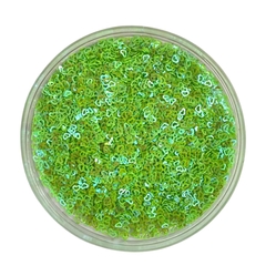 APLIQUE CONFETE GLITTER MINI CORAÇÃO VAZADO VERDE - 10 GRAMAS