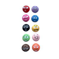 APLIQUE M&MS REDONDO CARINHA RESINA - CORES DIVERSAS - 1,5CM - 10 UNIDADES - comprar online