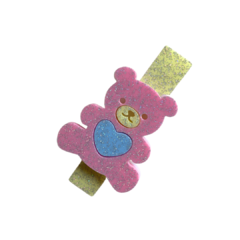 APLIQUE URSO GLITTER ROSA ACRÍLICO ADL - 3,5CM - 1 UNIDADE na internet