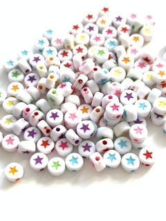 MIÇANGA PULSEIRA BOLA ESTRELA COLORIDA FUNDO BRANCO - 20 GRAMAS na internet