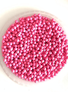 MIÇANGA PULSEIRA MINI BOLA ROSA - 6MM - 20 GRAMAS