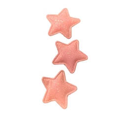 APLIQUE ESTRELA PATCH - ROSA BEBÊ - 3 UNIDADES