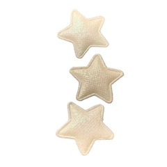 APLIQUE ESTRELA PATCH - OFF WHITE - 3 UNIDADES