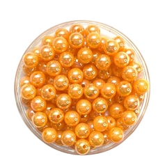 MIÇANGA PULSEIRA BOLINHA IRISADA LARANJA - 10MM - 20 GRAMAS