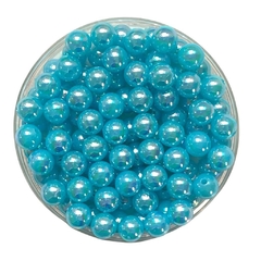 MIÇANGA PULSEIRA BOLINHA IRISADA AZUL - 10MM - 20 GRAMAS