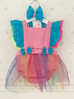 Romper carnaval tule color + faixa - comprar online