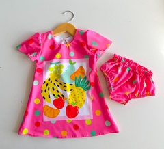 Vestido Lina frutas + Calcinha