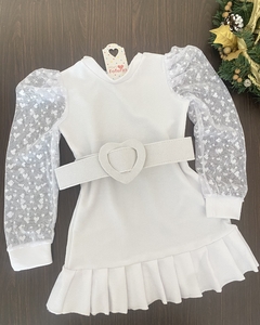 Vestido Eva branco com cinto - comprar online