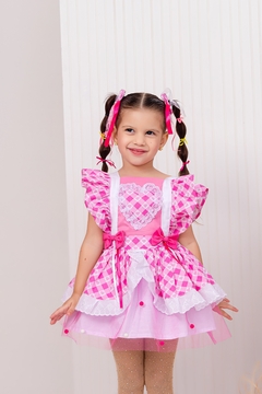 Vestido romper junino Ritinha rosa