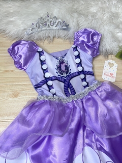 Fantasia vestido princesa sofia + coroa - comprar online